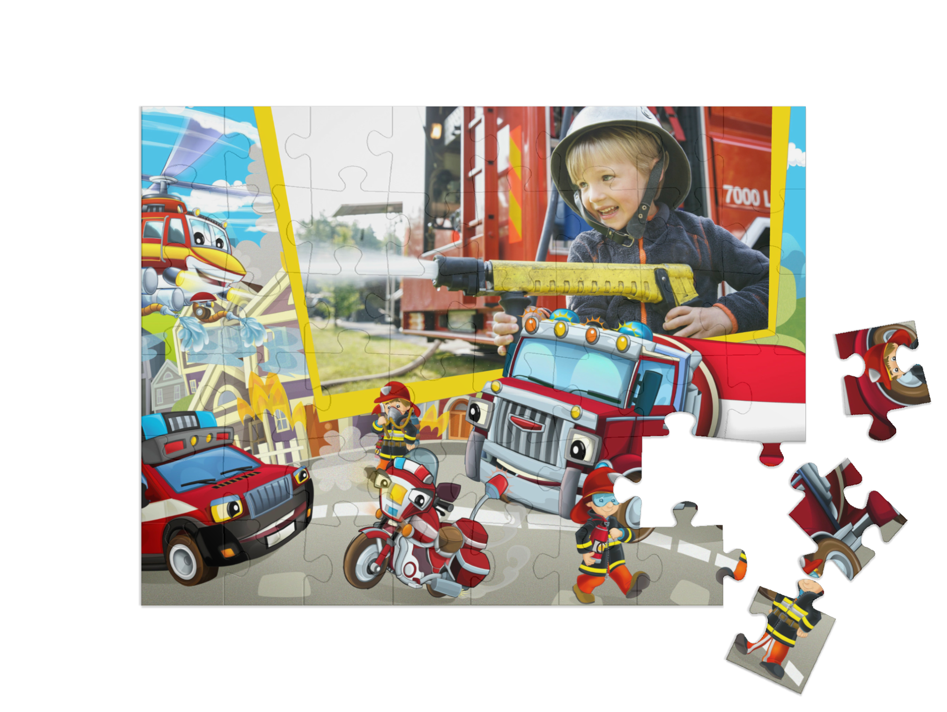 „V akcii“ puzzle na šírku