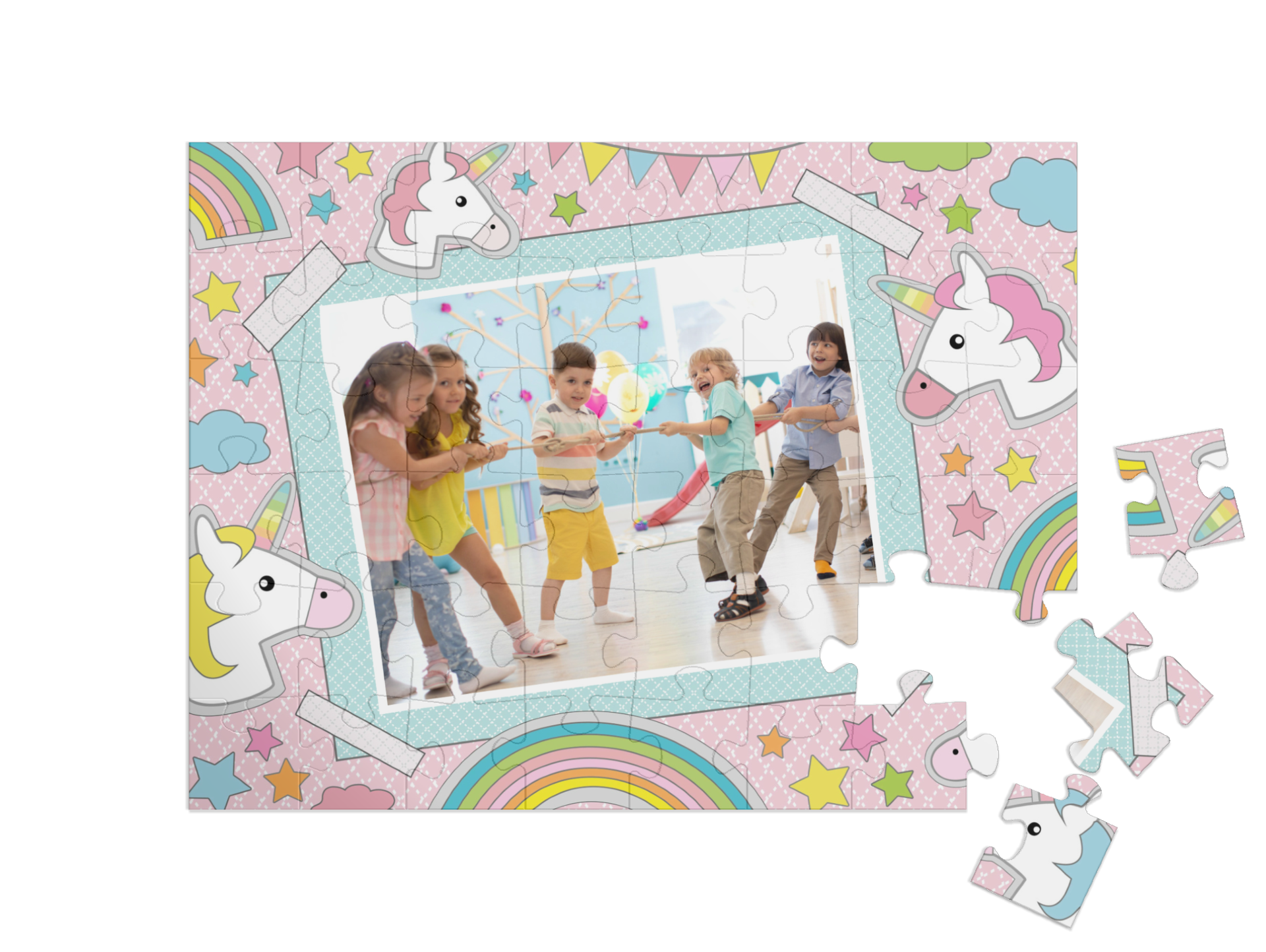 „Samolepky šťastie“ puzzle na šírku