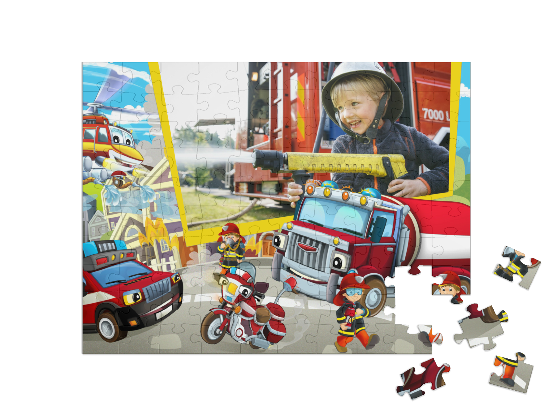 „V akcii“ puzzle na šírku